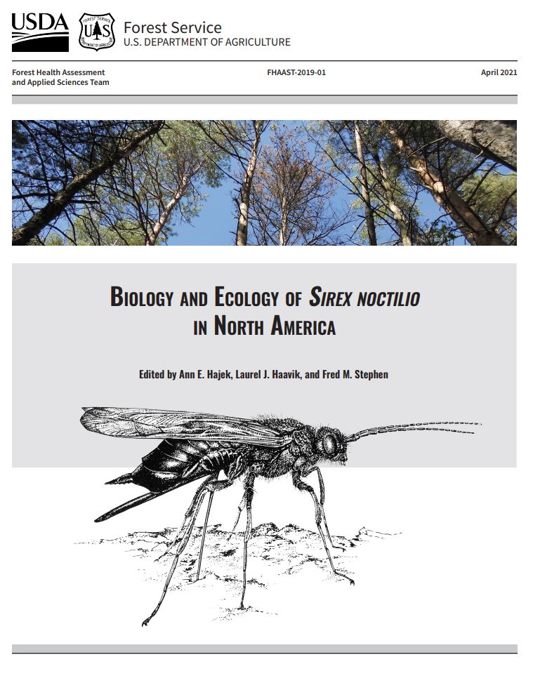 Cover of the publication, "Biology and Ecology of Sirex noctilio in North America"