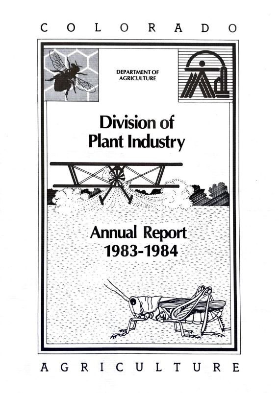 Cover for the publication, "Colorado Division of Plant Industry Annual Report 1983-1984"