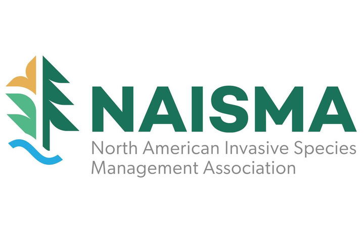 NAISMA logo, which is new as of 2025, with bottom text reading "North American Invasive Species Management Association"